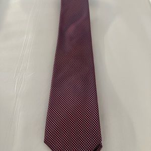 Hugo Boss Burgundy dot Silk tie